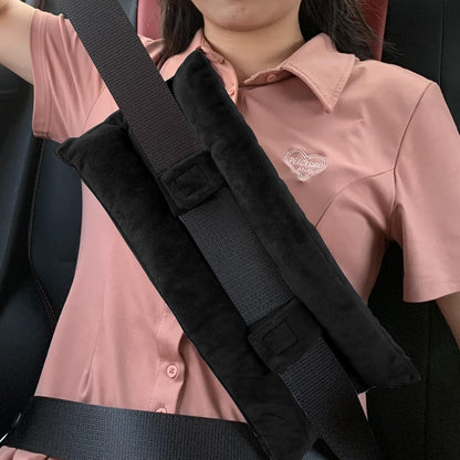 Seat Belt Pillow for Mastectomy Post-Surgery, Heart Surgery Recovery Support Cushion for Chest Chemo Port Pacemaker Bypass Hysterectomy Recovery Pillow (Black)