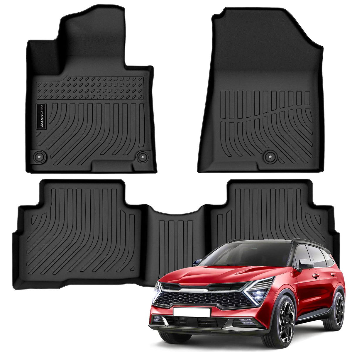 AUXKO Floor Mats Cargo Mat Backrest Mat for 2027 Kia Telluride Hybrid