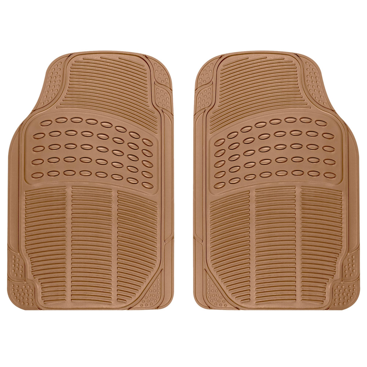 BDK ProLiner Car Floor Mats for Cars Trucks SUV, 3-Piece All-Weather Heavy Duty Rubber Liners with Universal Trimmable Fit, Durable Waterproof Vehicle Auto Floor Mats with Capture Ridges Black