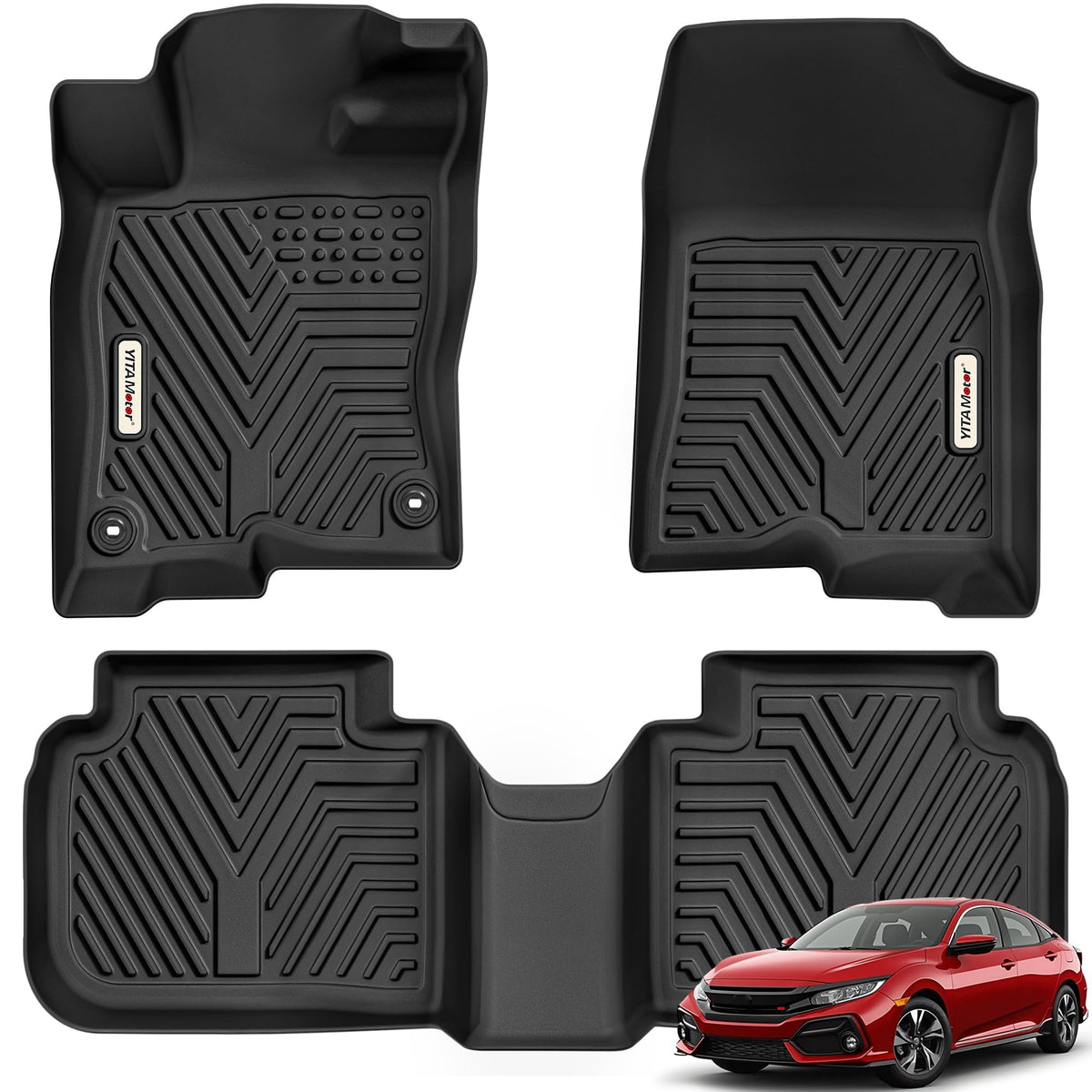 YITAMOTOR Floor Mats Fit 2022-2026 Honda Civic Sedan Gasoline & Hybrid