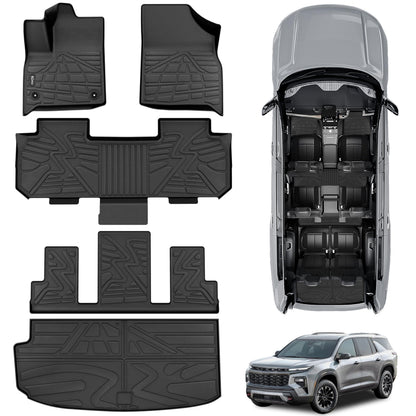 KARPAL Floor Mats for 2017-2026 2027 Chrysler Pacifica 7 Seats (Not Hybrid)