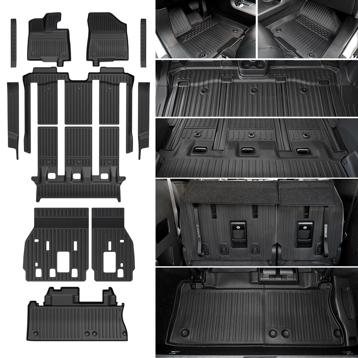 Floor Mats for Toyota RAV4 2019-2025 Hybrid & Gas, with Cargo Mat
