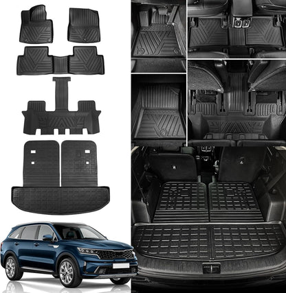 Rongtaod Floor Mats Set for 2021-2026 Kia Sorento 6&7 Seats Accessories