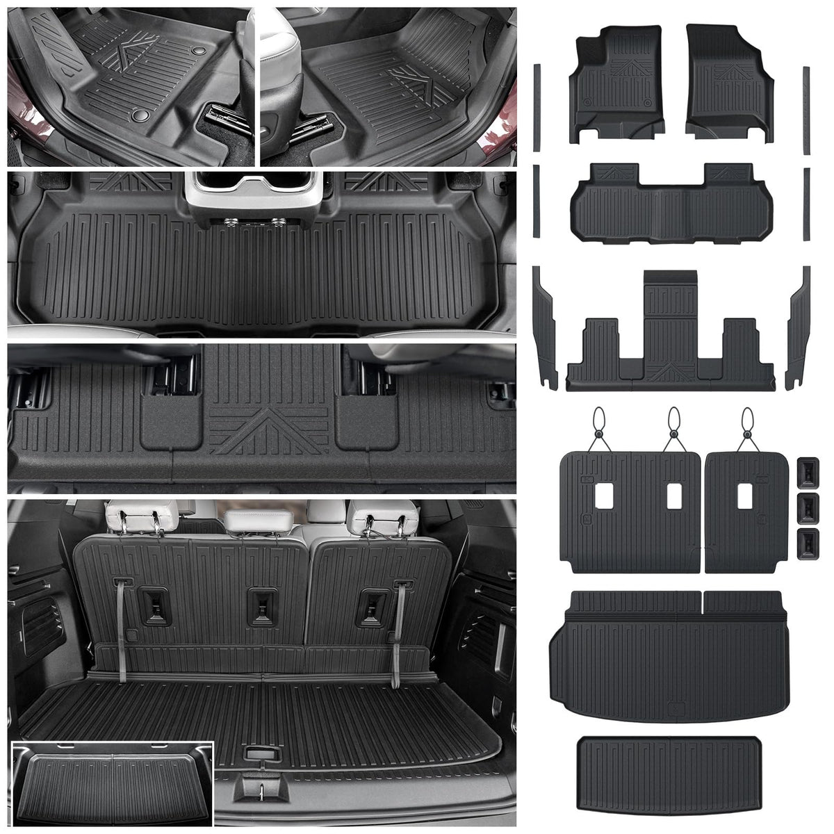 Floor Mats for Dodge Durango 2016-2026 7 Seats w/Bench Seats