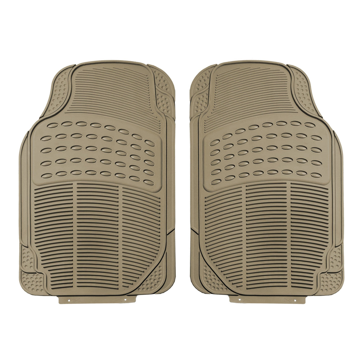 FH Group Automotive Floor Mats - Heavy-Duty Rubber, Universal Fit Full Set, ClimaProof, Trimmable For Most Cars, Sedan, SUV, Truck, Black