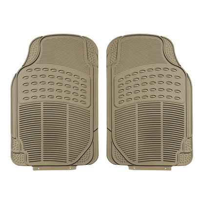 FH Group Automotive Floor Mats - Heavy-Duty Rubber, Universal Fit Full Set, ClimaProof, Trimmable For Most Cars, Sedan, SUV, Truck, Black