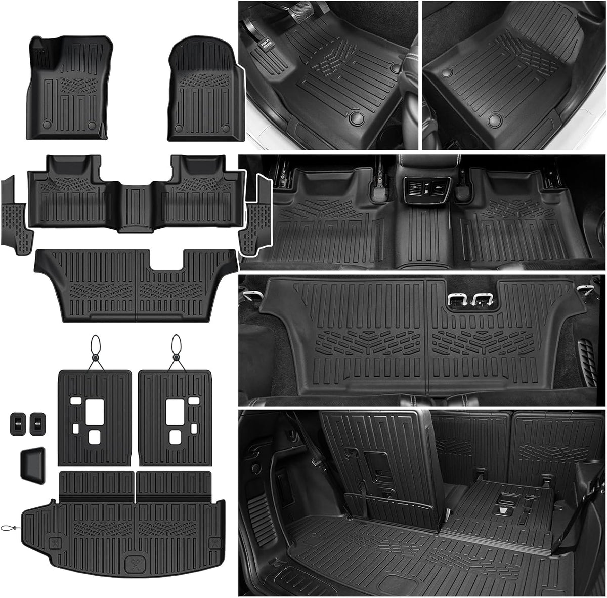 Floor Mats for Dodge Durango 2016-2026 7 Seats w/Bench Seats