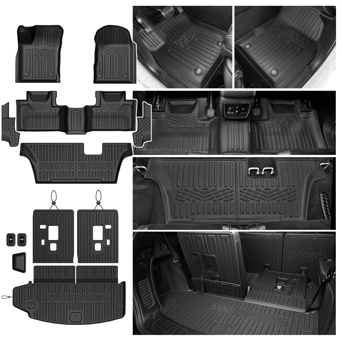 Floor Mats for Dodge Durango 2016-2026 7 Seats w/Bench Seats
