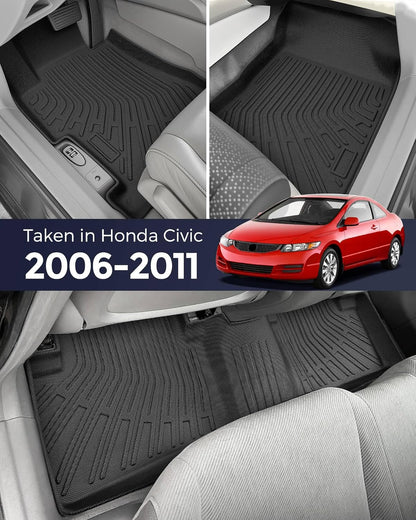 All Weather Floor Mats for Honda Civic 2006-2011 (Not Fit Coupe)