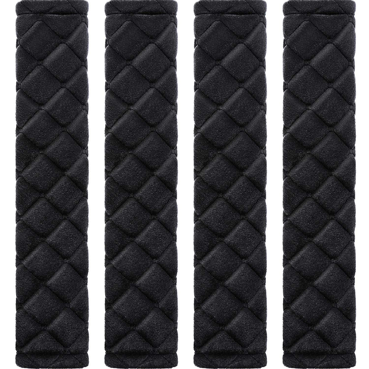 Tatuo 4 Pack Seat Belt Cover Extra Long Soft Pad for Car,15.8 Inch,Black