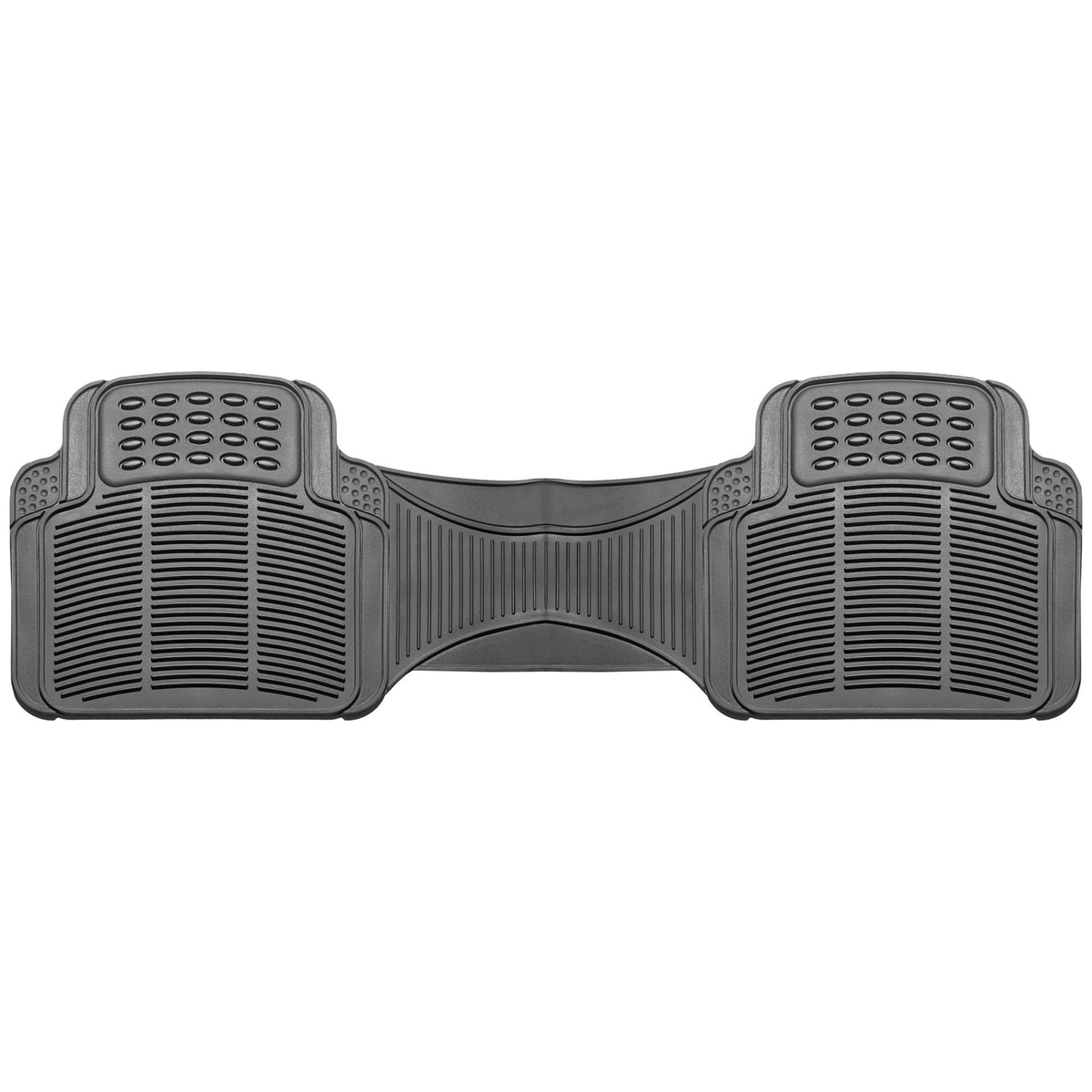 FH Group Automotive Floor Mats - Heavy-Duty Rubber, Universal Fit Full Set, ClimaProof, Trimmable For Most Cars, Sedan, SUV, Truck, Black