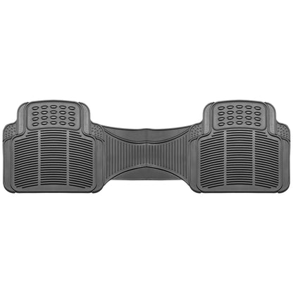 FH Group Automotive Floor Mats - Heavy-Duty Rubber, Universal Fit Full Set, ClimaProof, Trimmable For Most Cars, Sedan, SUV, Truck, Black