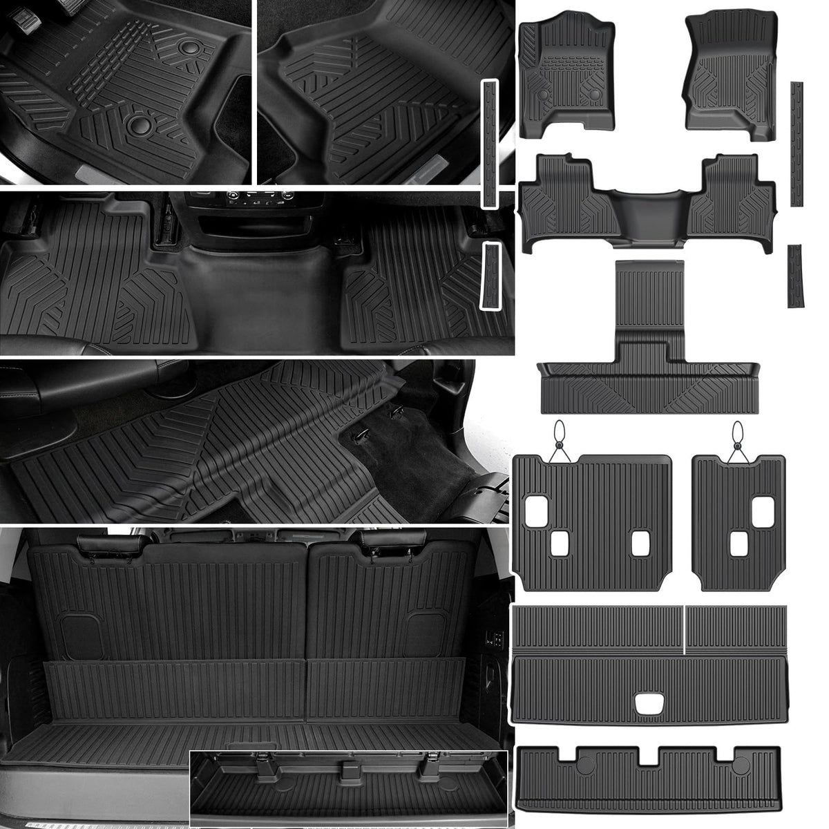 Floor Mats for Dodge Durango 2016-2026 7 Seats w/Bench Seats