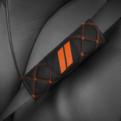 YOSRTER Seat Belt Pad, Shoulder Strap Protection Pad for Dodge Charger Durango Challenger Journey Seat Belt Covering Pad Anti-Scratch Leather Seat Belt Decoration（Gray Trim）