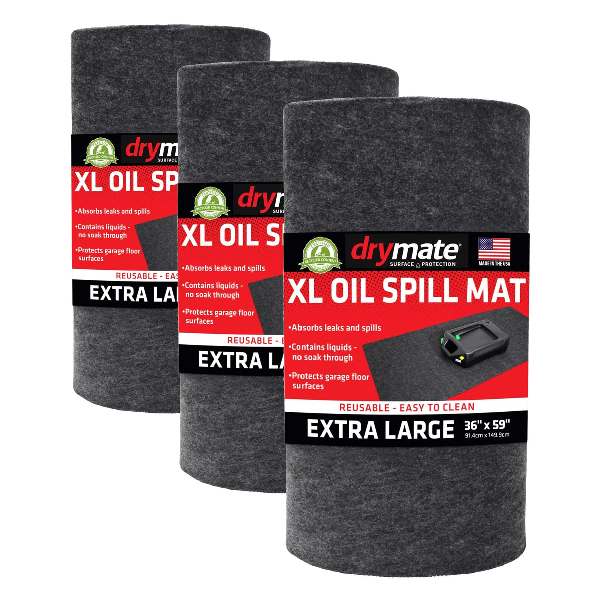 Drymate XL Oil Spill Mat, Premium Absorbent Oil Pads, USA Made, 36"x59"