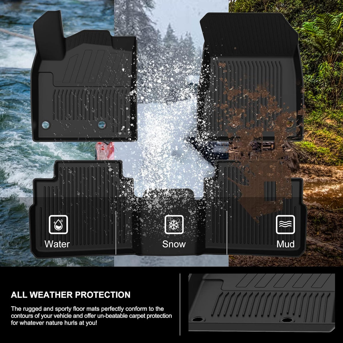 Kiwi Master Floor Mats for 2021-2026 Nissan Rogue (Not Sport)