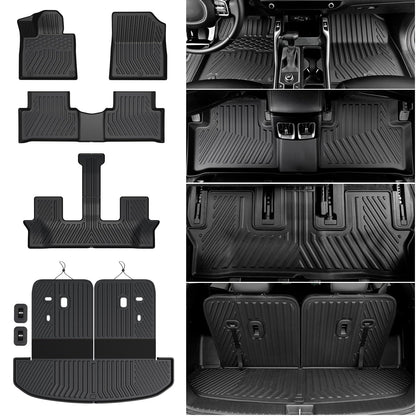 Floor Mats for Volkswagen Atlas 2018-2026 7 Seats Bench Seating