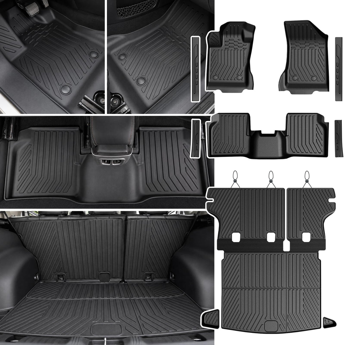Floor Mats for Dodge Durango 2016-2026 7 Seats w/Bench Seats