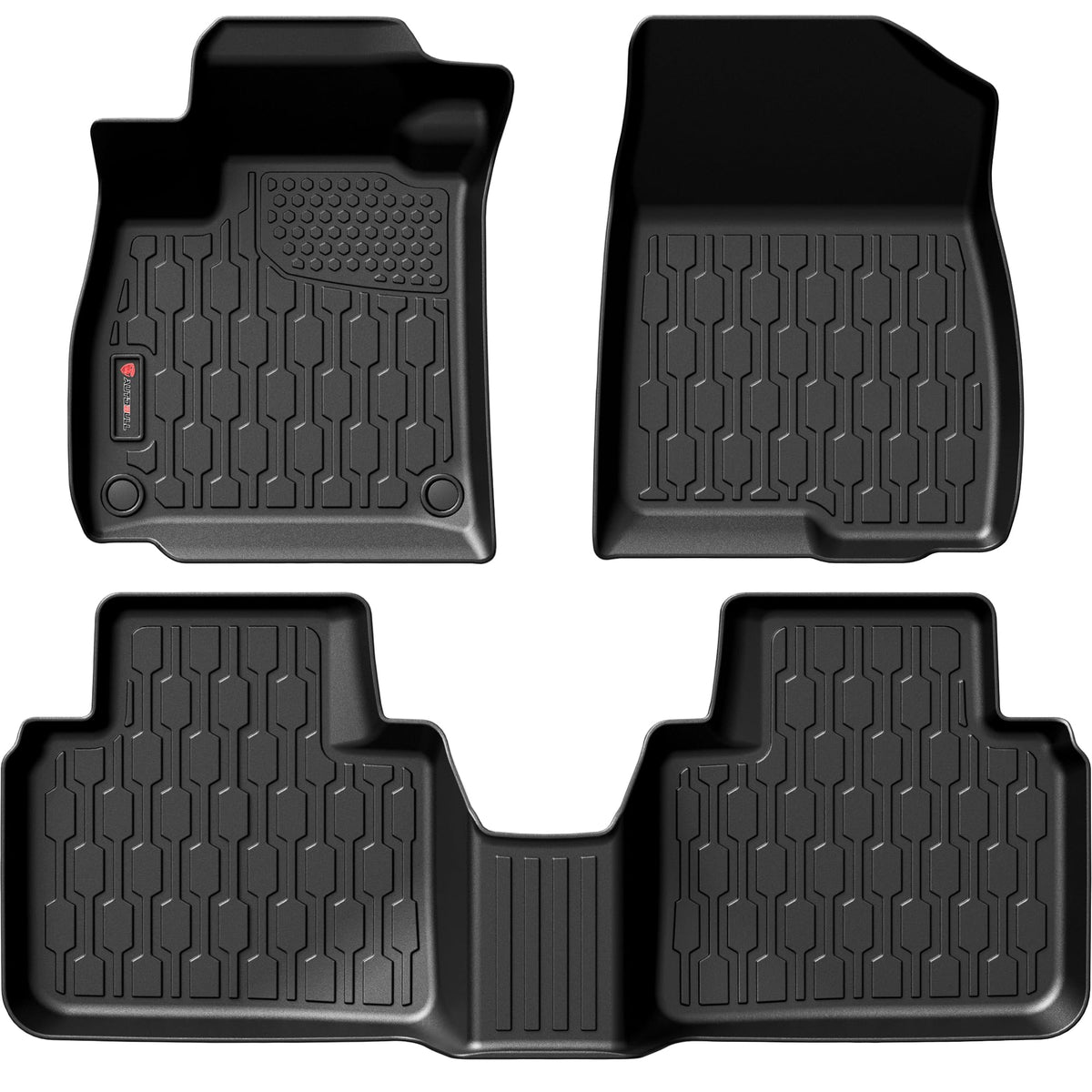 Floor Mats Compatible with Mazda CX-5 2017-2025, All Weather TPE Floor Liners, Custom Fit Car mats, 1st & 2nd Row, Black
