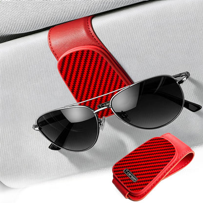 T-carbon Sunglass Holder for Car Sun Visor