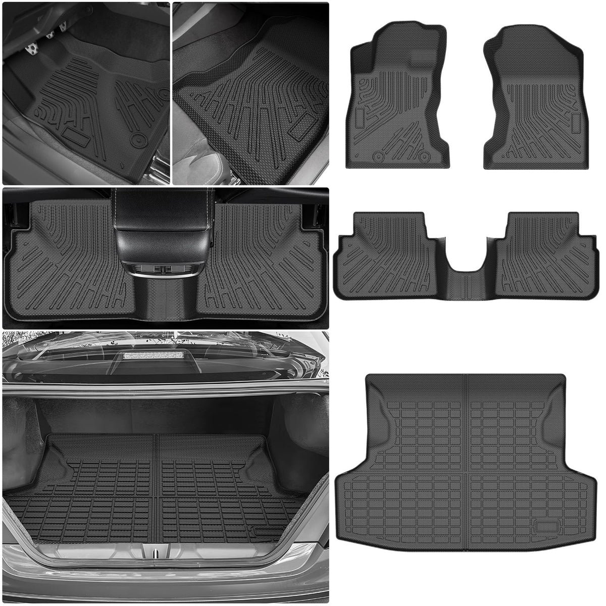 Cartist Floor Mats Fit for Honda HR-V HRV 2023 2024 2025 2026 (Include Hybrid) All Weather Floor Liners Front & 2nd Row Floor Mat for HRV Heavy Duty