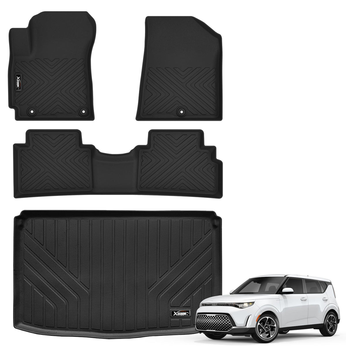 Floor Mats & Trunk Mat & Backrest Mat for 2024-2027 Chevy Traverse 7 Seats
