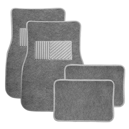 4 PCS Car Floor Mats, Anti-Slip Front & Rear Auto Carpet Pad for All Weather Protection, Waterproof Floor Mat Heavy Duty Protective Pad Universal for Cars Trucks SUVs (Black)