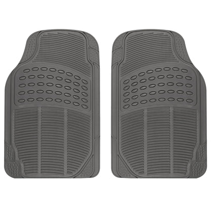 BDK 4-Piece Rubber Transparent Clear Floor Mats Heavy Duty for Front & Rear Car Truck Van SUV, All Weather Protection, Universal Fit