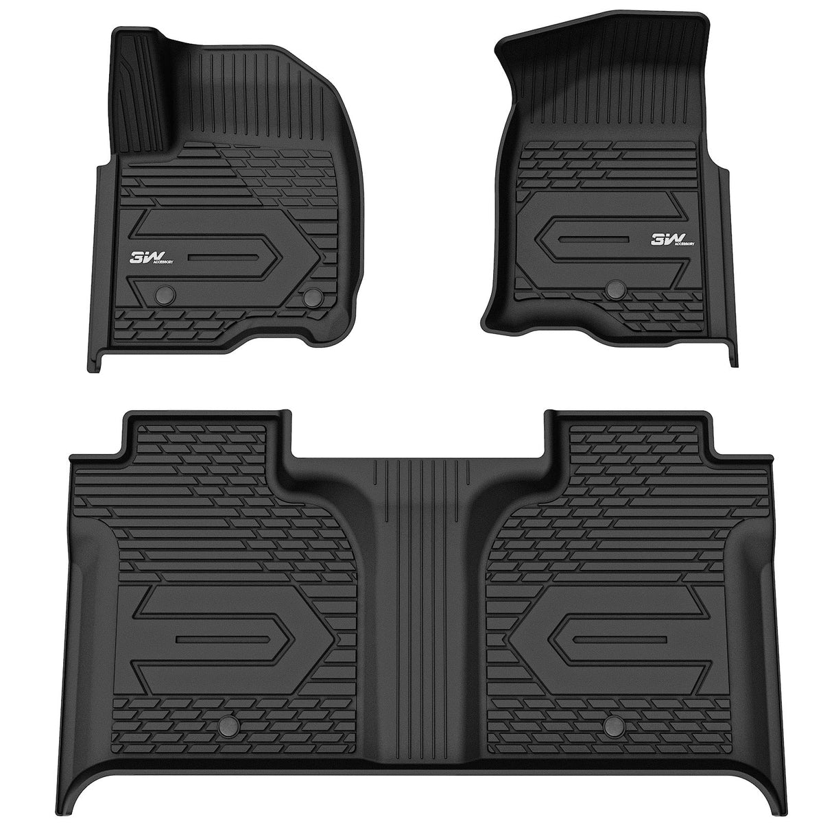 3W Floor Mats for Chevrolet Chevy Colorado/GMC Canyon Crew Cab 2023-2026