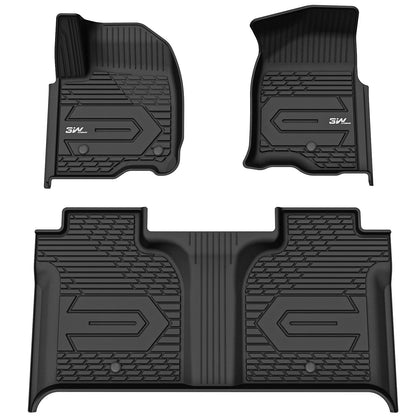 3W Floor Mats for Chevrolet Chevy Colorado/GMC Canyon Crew Cab 2023-2026