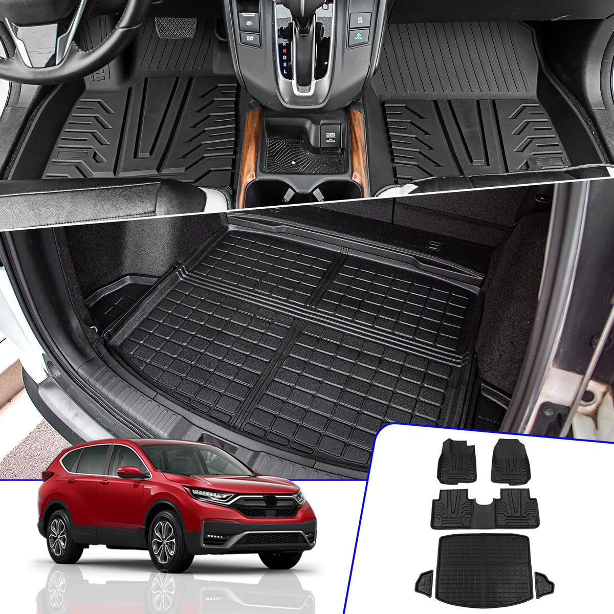 Rongtaod Floor Mats Set for 2021-2026 Kia Sorento 6&7 Seats Accessories