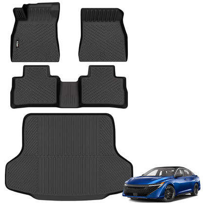 Floor Mats & Trunk Mat & Backrest Mat for 2024-2027 Chevy Traverse 7 Seats