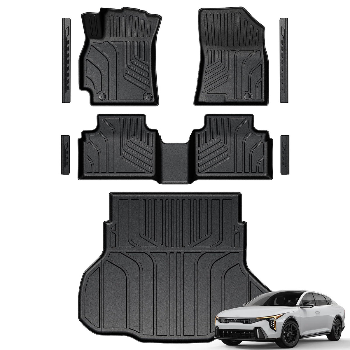 Floor Mats for 2020-2025 Kia Soul Accessories (w/o Subwoofer)