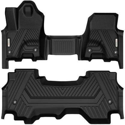 YITAMOTOR Floor Mats Fit for 2013-2018 Dodge Ram 1500/2500/3500 Crew Cab, 2019-2024 Ram 1500 Classic Crew Cab 1st & 2nd Row All Weather Heavy Duty Floor Liners Black