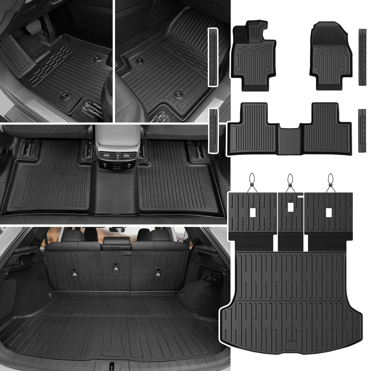 Floor Mats for Toyota RAV4 2019-2025 Hybrid & Gas, with Cargo Mat