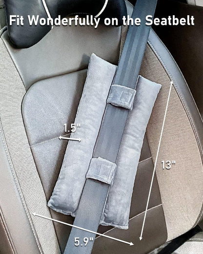 BELINOUS Seat Belt Pillows for Post Mastectomy Surgery (Gray)