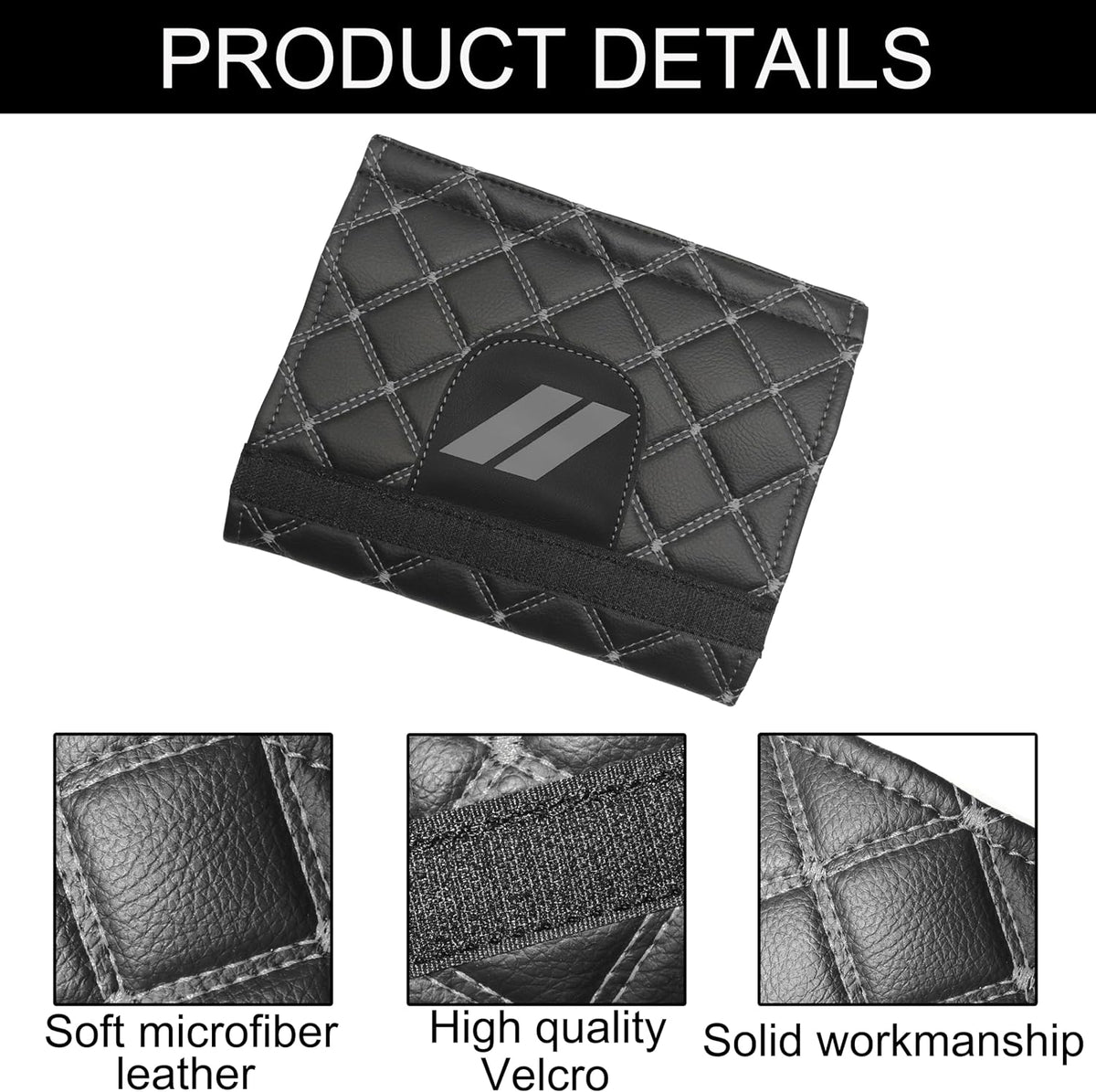 YOSRTER Seat Belt Pad, Shoulder Strap Protection Pad for Dodge Charger Durango Challenger Journey Seat Belt Covering Pad Anti-Scratch Leather Seat Belt Decoration（Gray Trim）