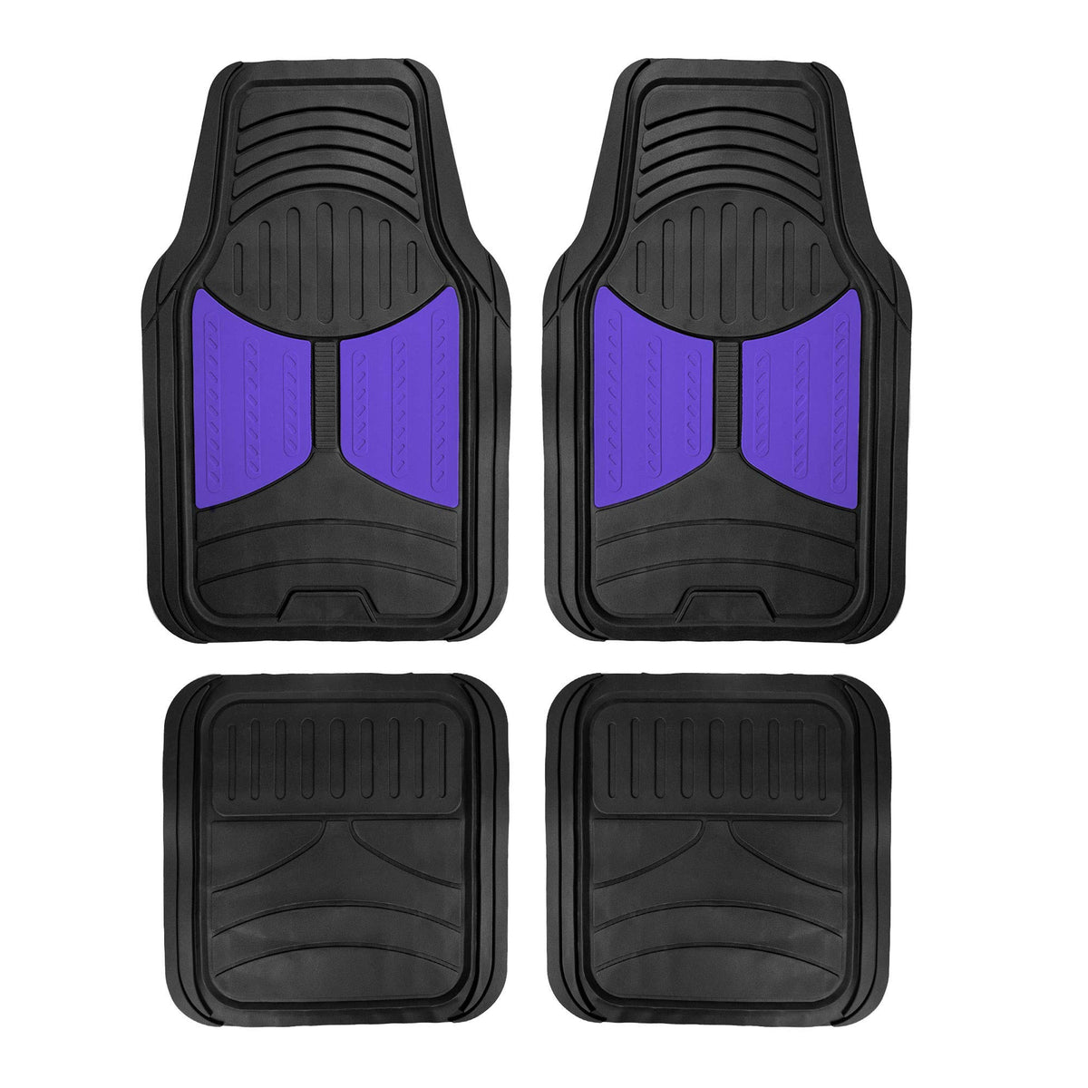 FH Group Automotive Floor Mats - Heavy-Duty Monster Eye Rubber for Cars, Universal Fit Full Set, Climaproof Mats, Trimmable Most Sedan, SUV, Truck Pink