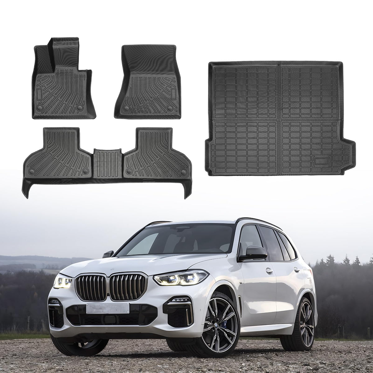 Cartist Floor Mats Fit for Honda HR-V HRV 2023 2024 2025 2026 (Include Hybrid) All Weather Floor Liners Front & 2nd Row Floor Mat for HRV Heavy Duty