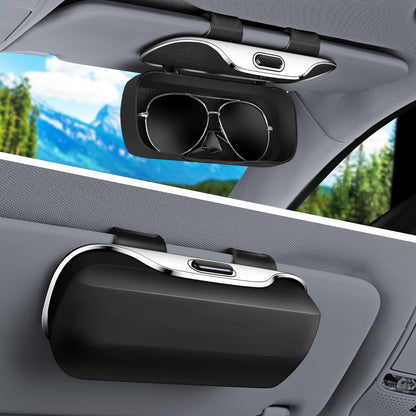 Sunglass Holder for Car Visor Clip, Car Sunglass Holder Case Black