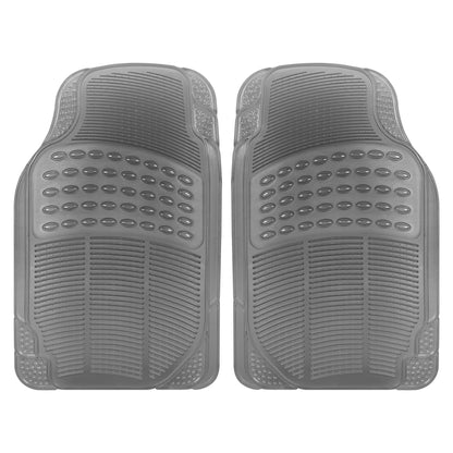 Carbella FlexTough LITE Rubber Car Mats Full Set - All Weather Floor Mats for Trucks, Cars & SUVs - Automotive Waterproof Blue Car Floor Mats for Cars Interior Accessories Universal Trim-to-Fit