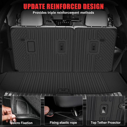 Floor Mats & Trunk Mat & Backrest Mat for 2024-2027 Chevy Traverse 7 Seats
