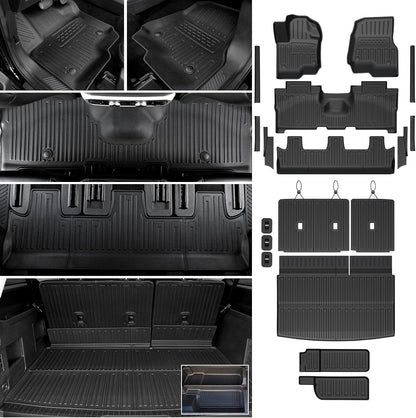Floor Mats for Ford Expedition Max 2018-2024 8 Seats w/Cargo Mat