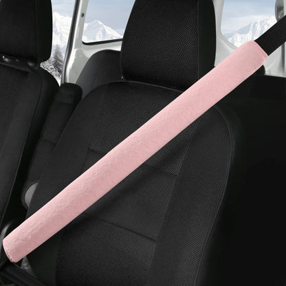 LACDL Extra Long Seatbelt Covers Super Soft Furry for Adults Kids Women & Men, Thick Plush Full Car Seat Belt Cushion, Fluffy Shoulder Pad Protector, Auto Interior Accessories, 1pc, Off White, 15.5in