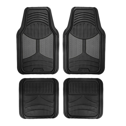 FH Group Automotive Floor Mats - Heavy-Duty Monster Eye Rubber for Cars, Universal Fit Full Set, Climaproof Mats, Trimmable Most Sedan, SUV, Truck Pink