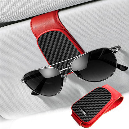 T-carbon Sunglass Holder for Car Sun Visor