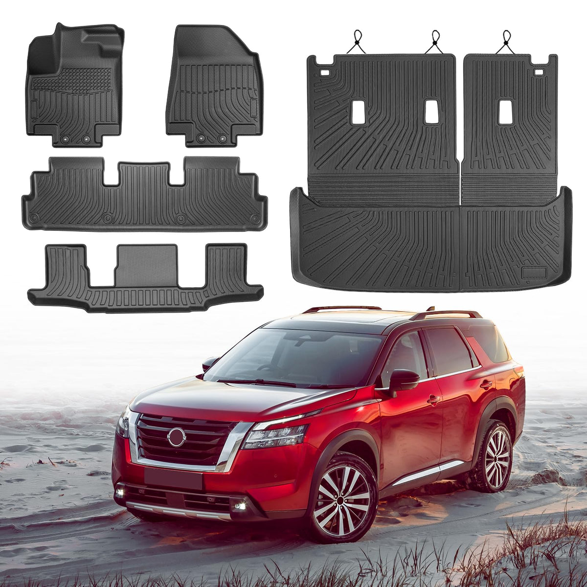 Cartist Floor Mats Fit for Honda HR-V HRV 2023 2024 2025 2026 (Include Hybrid) All Weather Floor Liners Front & 2nd Row Floor Mat for HRV Heavy Duty