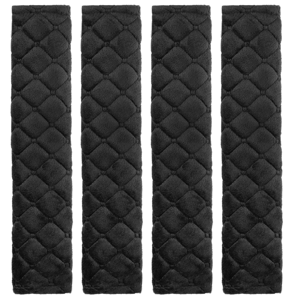 Tatuo 4 Pack Seat Belt Cover Extra Long Soft Pad for Car,15.8 Inch,Black