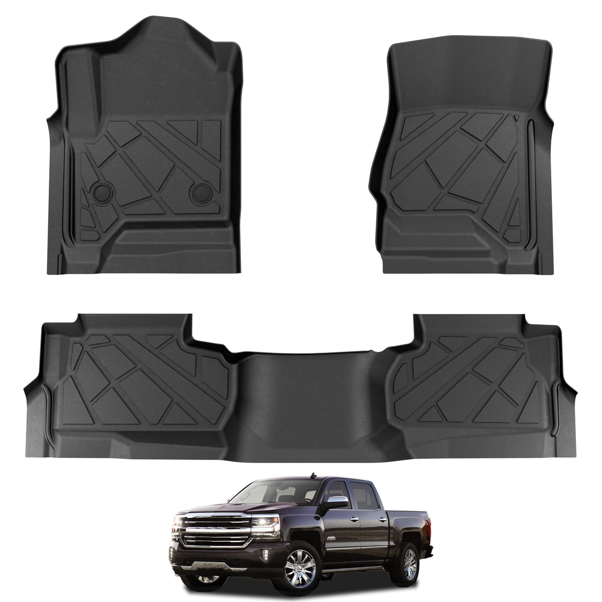 KARPAL Floor Mats for 2017-2026 2027 Chrysler Pacifica 7 Seats (Not Hybrid)