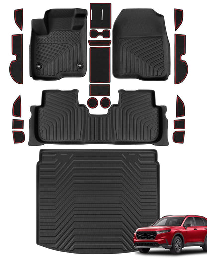 Car Floor Mats for Toyota Prius 2010-2015, 4PCS TPE Car Mats & Trunk Liner